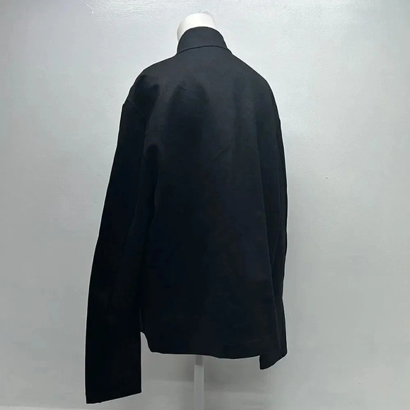 COS Coat Bomber Jacket Long Sleeve Pockets Full Zip Black Heavyweight Size XL - Picture 5 of 9